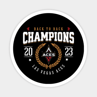 Las Vegas Aces WNBA Back to Back Champions 2023 Magnet